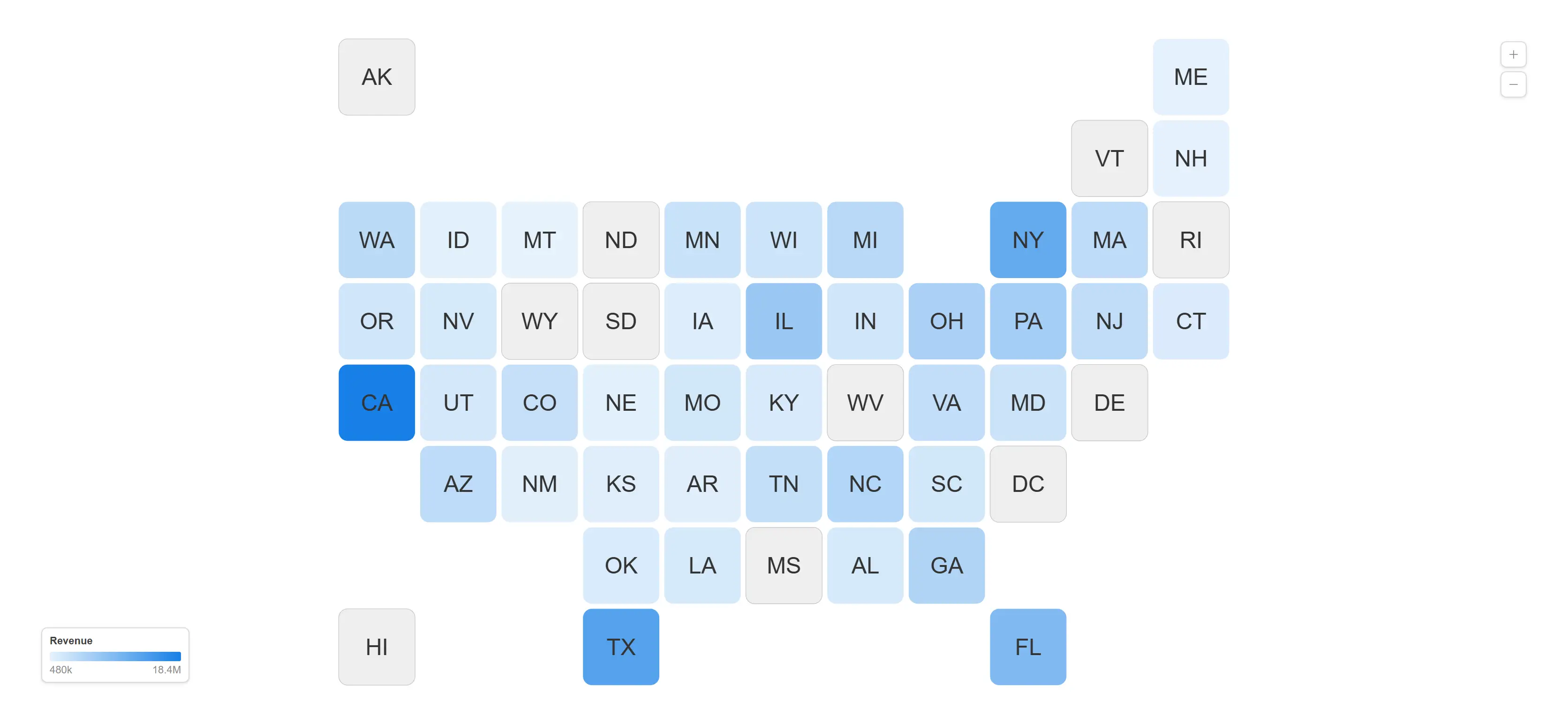 SVG map — A branded choropleth with no tile server, no API key and no external call — the map ships with the object.